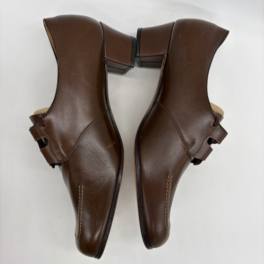 Vtg FSP Shoes Musebeck Womens 9 E/C Oxford Pumps Comfort Flex Brown Leather USA - Picture 4 of 13